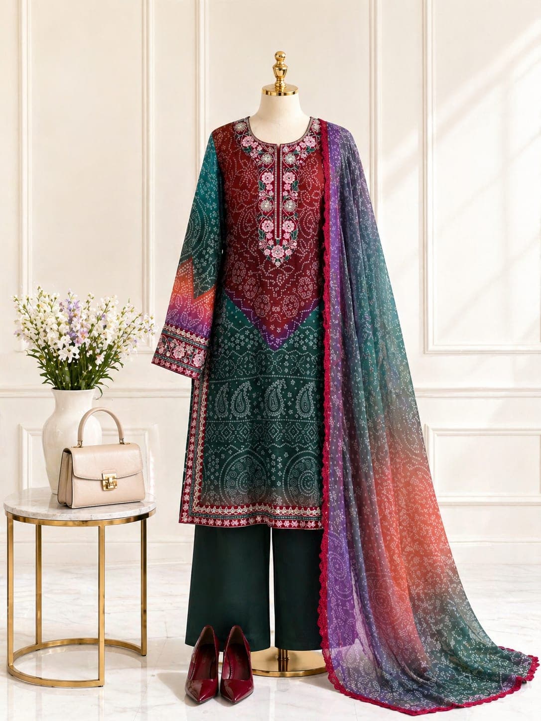Peacock green