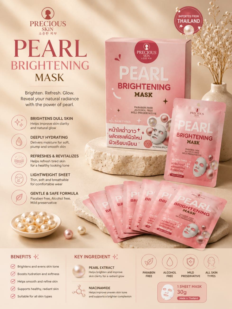 Precious Skin Pearl Brightening Sheet Mask